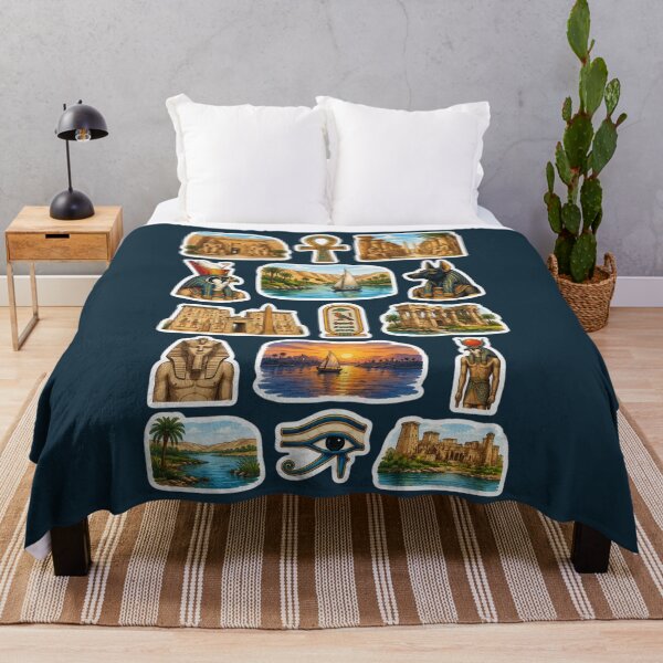 Item preview, Ancient Egypt Heritage Sticker Collage | Egyptian Temples, Gods & Nile designed and sold by Yasmine Mohammed.