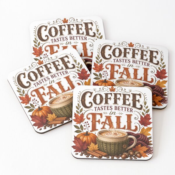Item preview, Coffee Tastes Better in Fall – Cozy Autumn Coffee Lover Design designed and sold by astersgraphics.