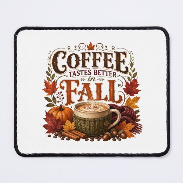 Item preview, Coffee Tastes Better in Fall – Cozy Autumn Coffee Lover Design designed and sold by astersgraphics.