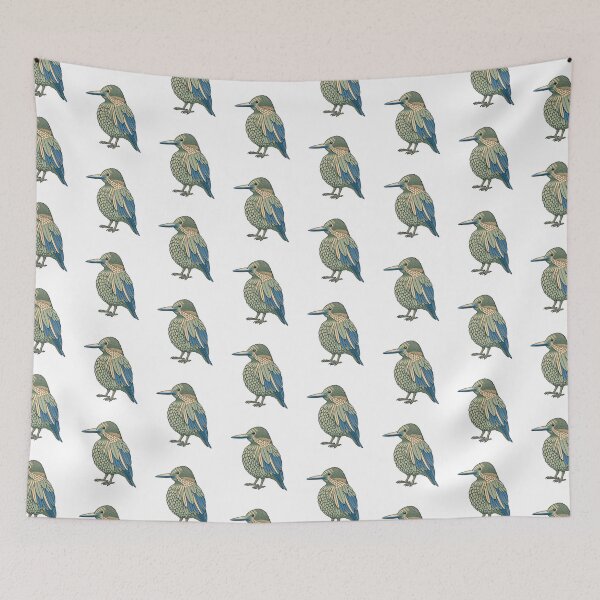 Item preview, Serene Kingfisher Pastel Nature designed and sold by ferniesee.