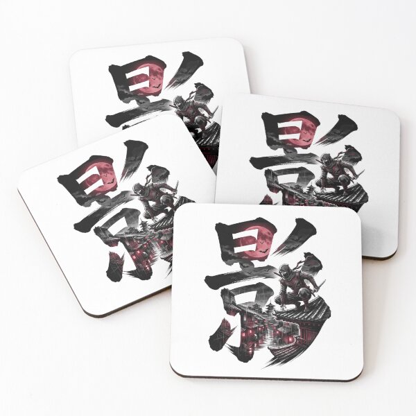 Item preview, Shadow Ninja Kanji Japanese Shinobi Assassin Blood Moon Aesthetic designed and sold by mood-draftsman.