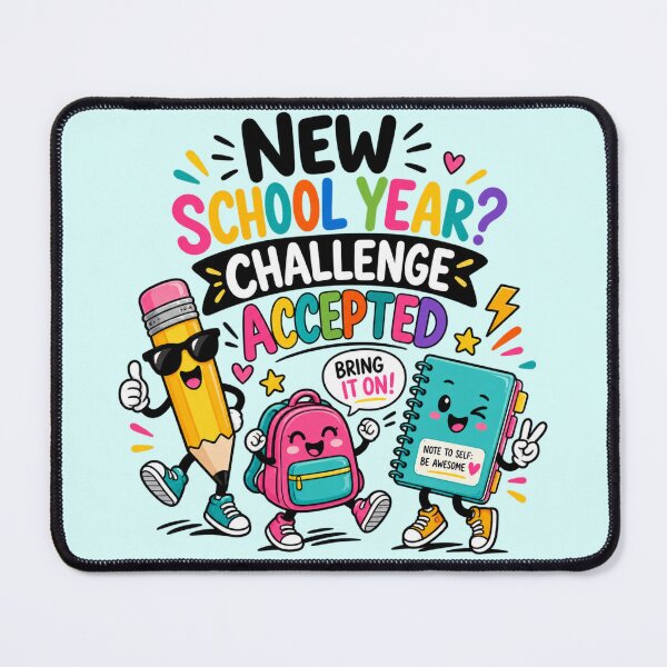 Item preview, School Year Challenge Accepted Colorful Back to School Fun designed and sold by GusiaTreasures.