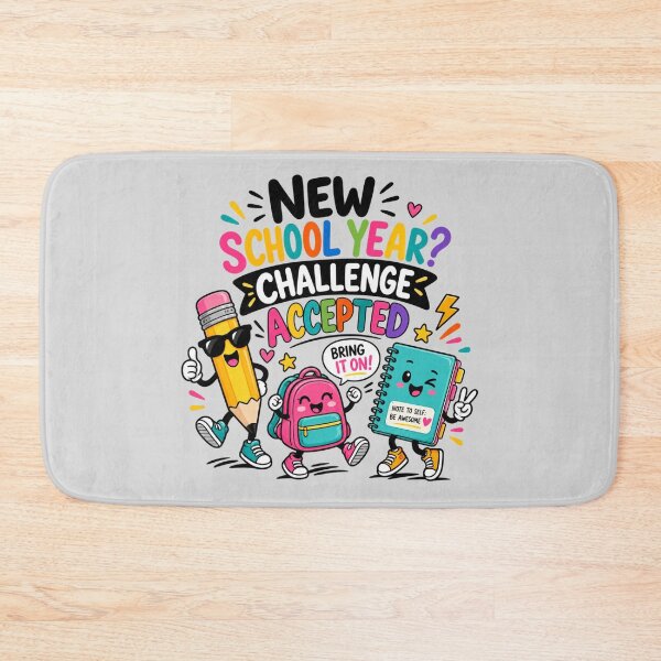 Item preview, School Year Challenge Accepted Colorful Back to School Fun designed and sold by GusiaTreasures.
