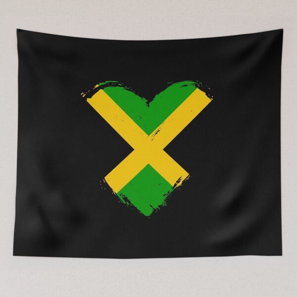 Item preview, Distressed Jamaica Flag Heart JM designed and sold by shitpostee.