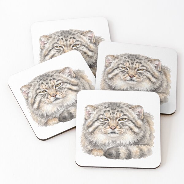 Item preview, Unbothered Manul | Pallas Cat Loaf Mode Watercolor Art designed and sold by HelgaCraftery.