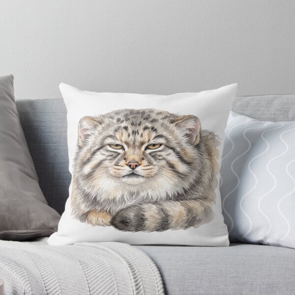 Item preview, Unbothered Manul | Pallas Cat Loaf Mode Watercolor Art designed and sold by HelgaCraftery.