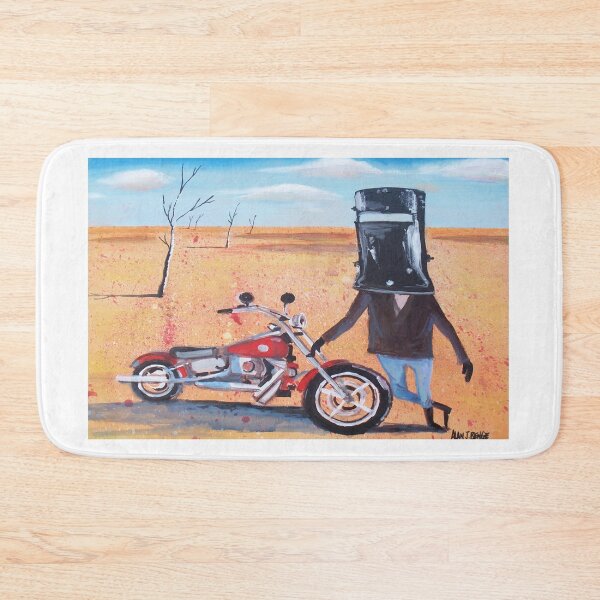 Item preview, Ned Kelly on a Chopper Outback Australia designed and sold by Al Benge - NZ & Australian Art.