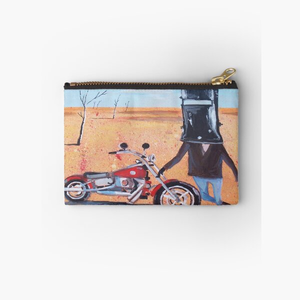 Item preview, Ned Kelly on a Chopper Outback Australia designed and sold by Al Benge - NZ & Australian Art.