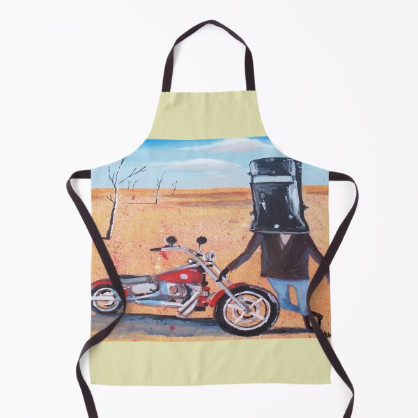 Item preview, Ned Kelly on a Chopper Outback Australia designed and sold by Al Benge - NZ & Australian Art.