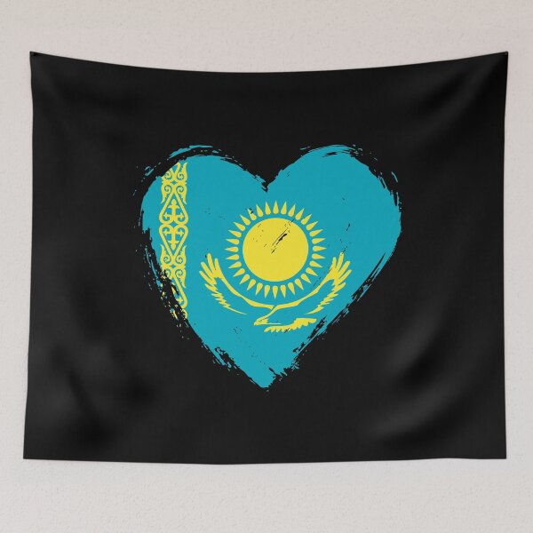 Item preview, Distressed Kazakhstan Flag Heart KZ designed and sold by shitpostee.