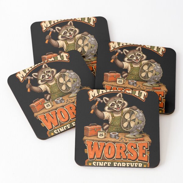 Item preview, Making It Worse Since Forever – Funny Raccoon Repair Humor designed and sold by Ajdaprint.