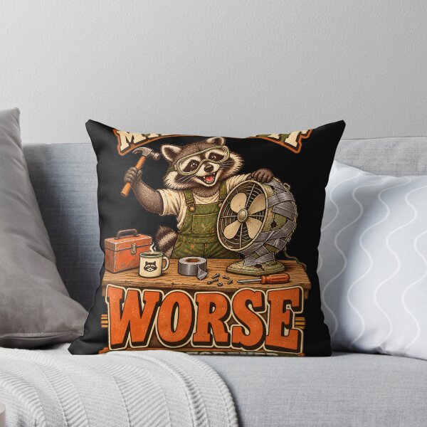 Item preview, Making It Worse Since Forever – Funny Raccoon Repair Humor designed and sold by Ajdaprint.