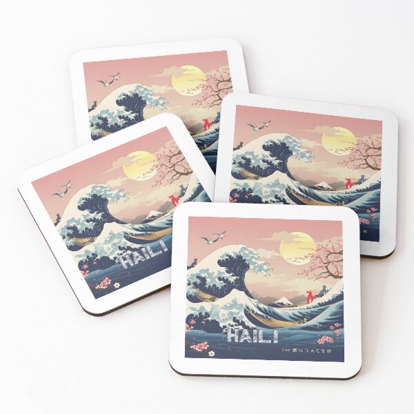 Item preview, Cute Japanese Cat Wave Hokusai Art - Cute Cat Lover Gift T-Shirt, Stickers, & Prints designed and sold by ASN STUDIO.