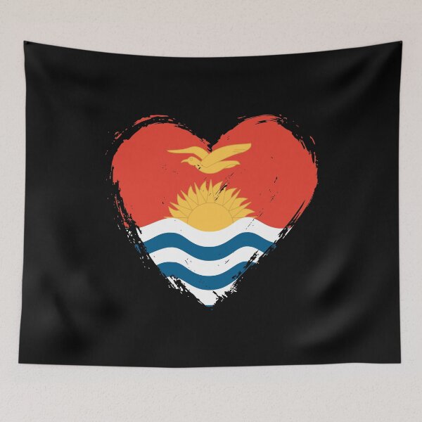Item preview, Distressed Kiribati Flag Heart KI designed and sold by shitpostee.