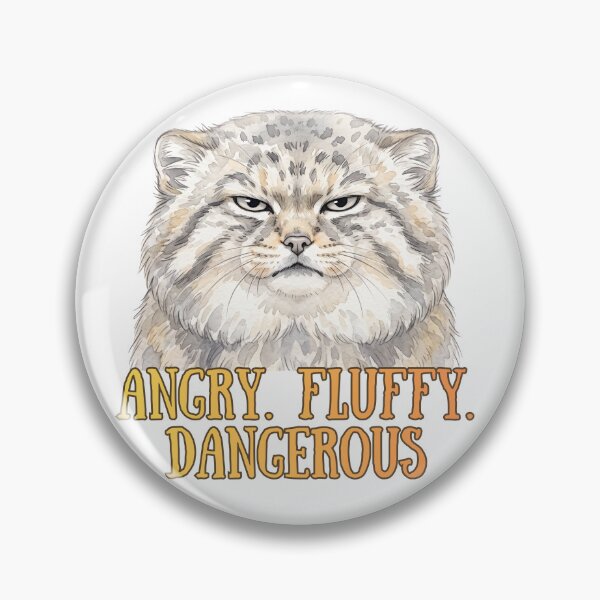 Item preview, Angry. Fluffy. Dangerous. | Pallas Cat (Manul) Funny Meme Design designed and sold by HelgaCraftery.