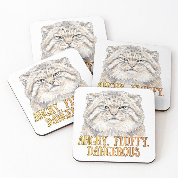 Item preview, Angry. Fluffy. Dangerous. | Pallas Cat (Manul) Funny Meme Design designed and sold by HelgaCraftery.