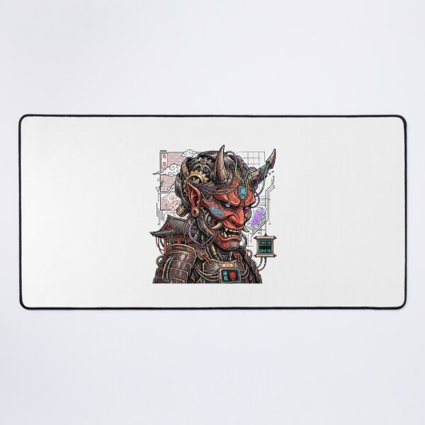 Item preview, Cyberpunk Oni Samurai Mecha Japanese Demon Cyborg Streetwear designed and sold by mood-draftsman.
