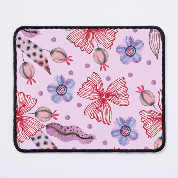 Item preview, Pink Whimsical Watercolor Floral Pattern designed and sold by White Rabbit Design .