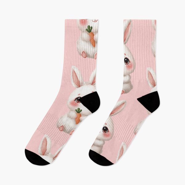 Item preview, Super Cute Kawaii Bunny Holding a Carrot designed and sold by Car23314.
