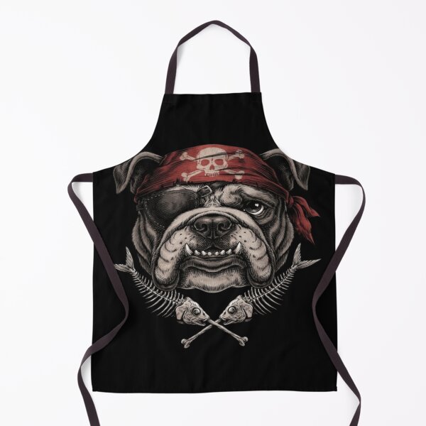 Item preview, Fierce Pirate Bulldog Skull Bandana Dog Art designed and sold by DailySparks.