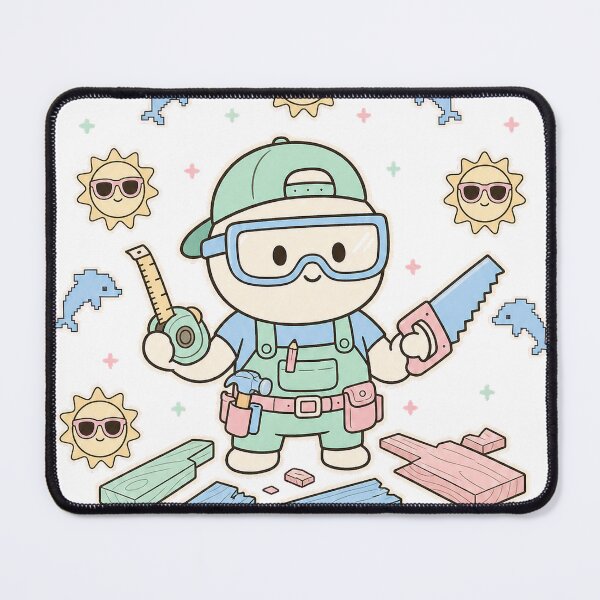 Item preview, Measure Twice Cut Five Times Funny Carpenter Pastel T-Shirt designed and sold by KIDEnia.