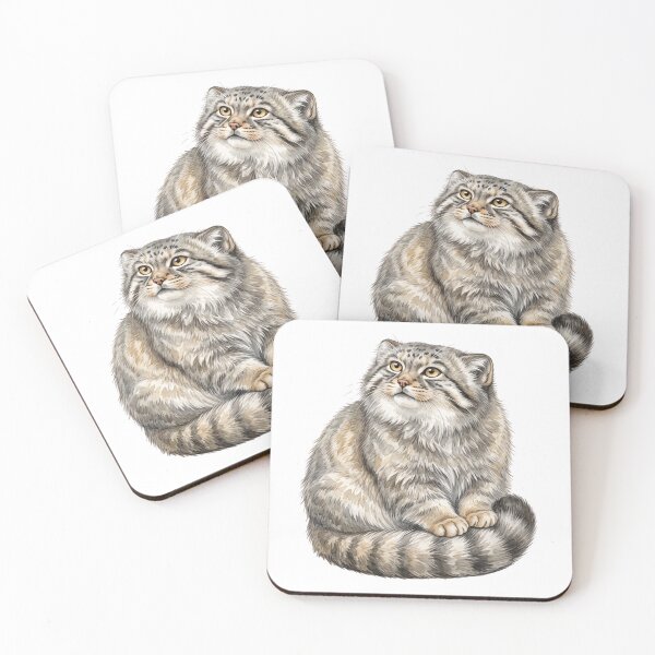 Item preview, Majestic Pallas Cat (Manul) | Fluffy Wild Cat Watercolor Illustration designed and sold by HelgaCraftery.