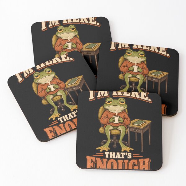 Item preview, I’m Here That’s Enough – Funny Tired Frog Office Humor designed and sold by Ajdaprint.