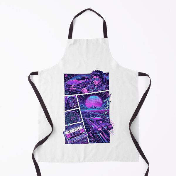 Item preview, Retro Synthwave Anime Driver 80s Cyber Outrun Sports Car Manga Panel designed and sold by mood-draftsman.