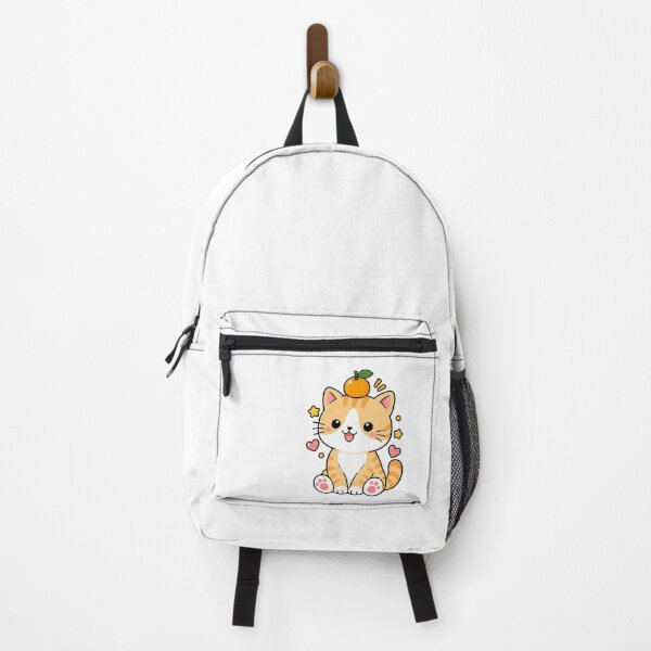 Item preview, Cute Orange Tabby Cat with Orange Fruit Kawaii Kitty designed and sold by NoopnyangStudio.