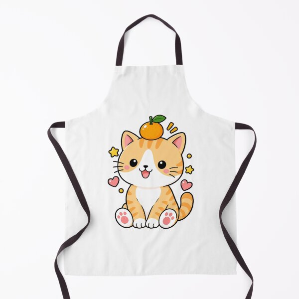 Item preview, Cute Orange Tabby Cat with Orange Fruit Kawaii Kitty designed and sold by NoopnyangStudio.