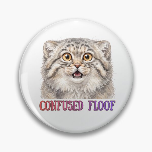 Item preview, Confused Floof | Funny Pallas Cat (Manul) Meme Design designed and sold by HelgaCraftery.