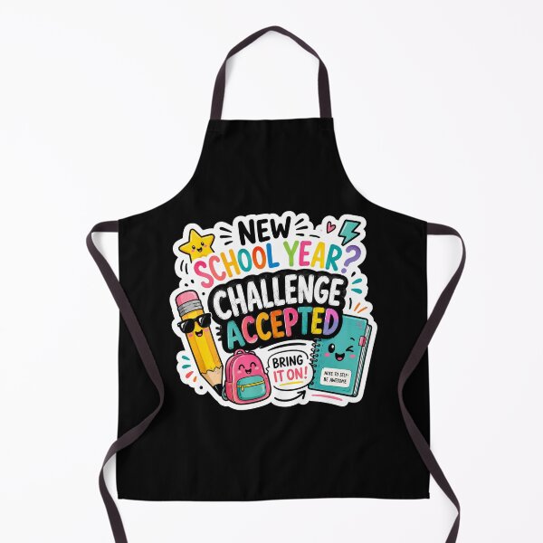 Item preview, New School Year Challenge Accepted Cute Colorful Back to School Design designed and sold by GusiaTreasures.