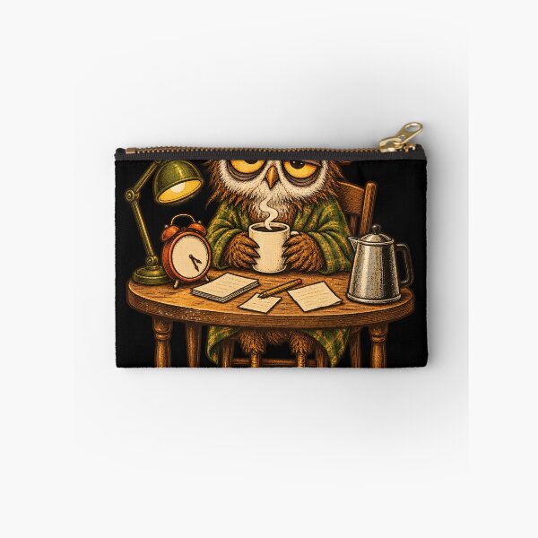 Item preview, Too Tired to Make Good Decisions – Funny Exhausted Owl Humor designed and sold by Ajdaprint.