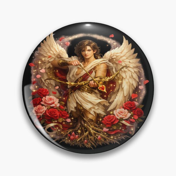 Item preview, Enchanted Cupid – Wings, Roses & Golden Arrow designed and sold by TroviTutto.