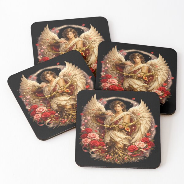 Item preview, Enchanted Cupid – Wings, Roses & Golden Arrow designed and sold by TroviTutto.