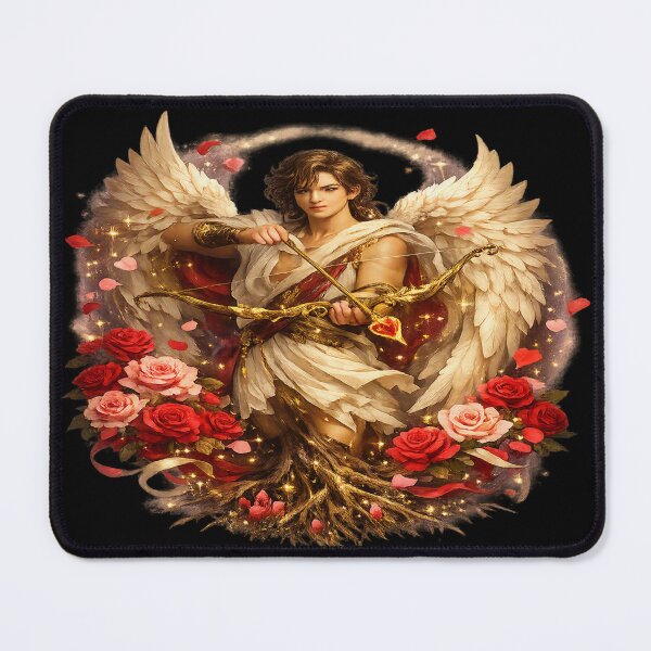 Item preview, Enchanted Cupid – Wings, Roses & Golden Arrow designed and sold by TroviTutto.