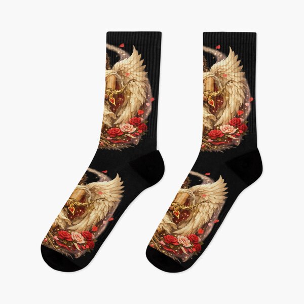 Item preview, Enchanted Cupid – Wings, Roses & Golden Arrow designed and sold by TroviTutto.