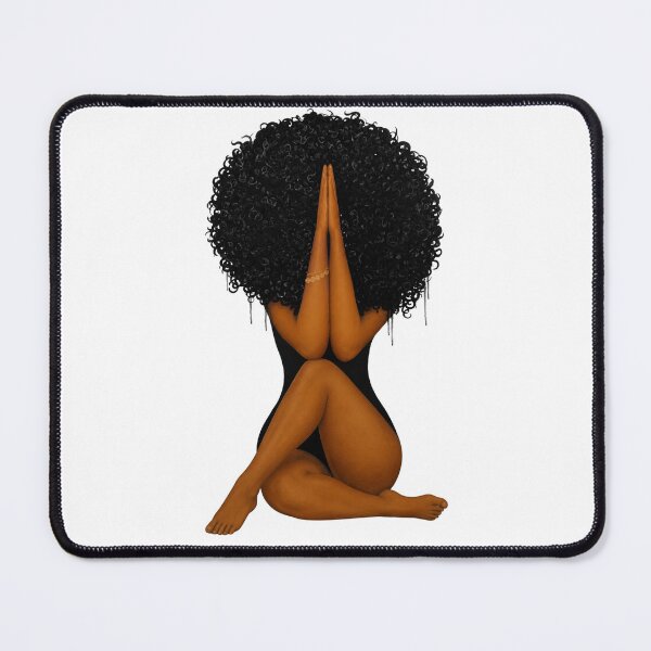 Item preview, Black Woman Afro Illustration designed and sold by LC&LCPlatform.