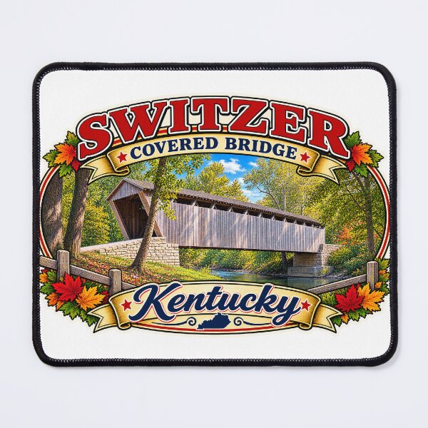 Item preview, Switzer Covered Bridge sticker designed and sold by gotucoveredart.