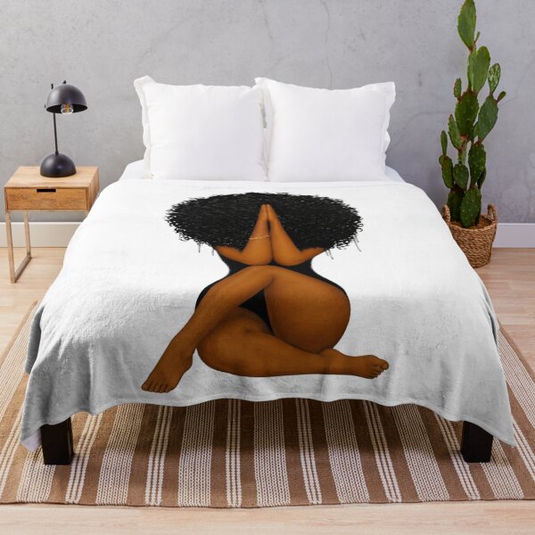 Item preview, Black Woman Afro Illustration designed and sold by LC&LCPlatform.