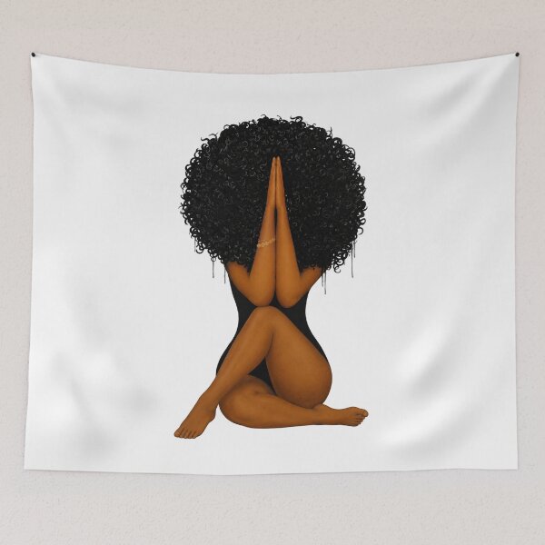Item preview, Black Woman Afro Illustration  designed and sold by LC&LCPlatform.
