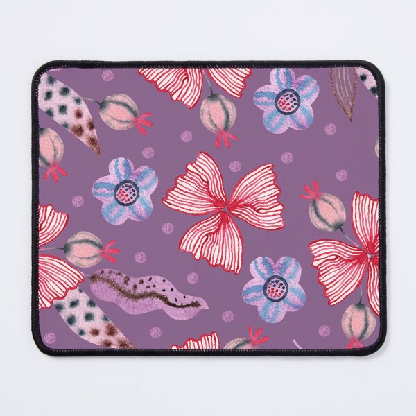Item preview, Purple Whimsical Watercolor Floral Pattern designed and sold by White Rabbit Design .