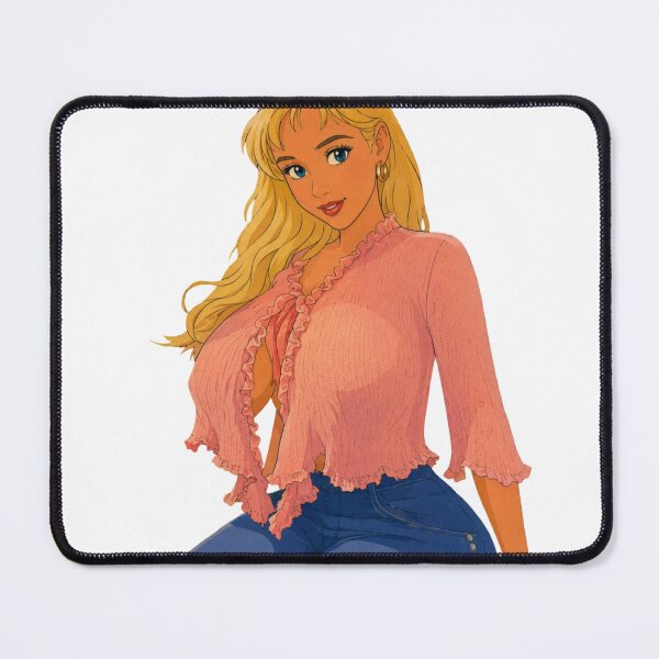Item preview, Pink Sweater Pin-Up – Retro Cartoon Blonde designed and sold by Hollow Moon Studios..
