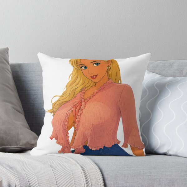 Item preview, Pink Sweater Pin-Up – Retro Cartoon Blonde designed and sold by  Hollow Moon Studios..