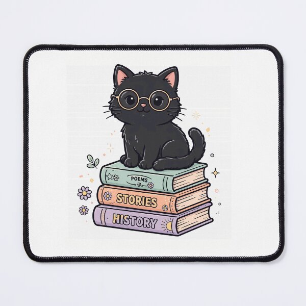 Item preview, Cute Black Cat Reading Books Aesthetic designed and sold by Fulaly.