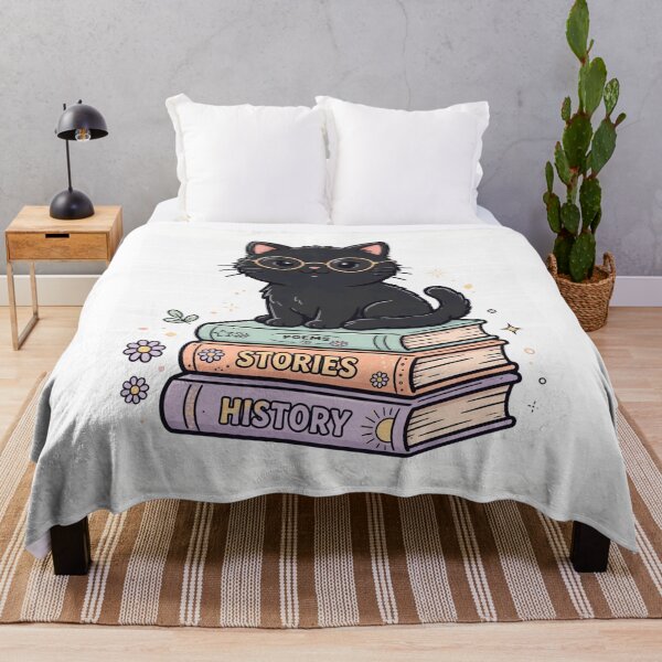 Item preview, Cute Black Cat Reading Books Aesthetic designed and sold by Fulaly.