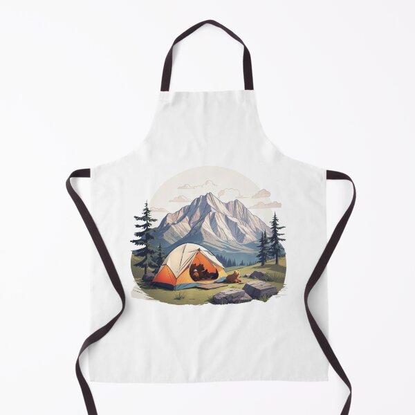Item preview, Cozy Bear Tent Camping Mountain Badge designed and sold by No Talk Studio .