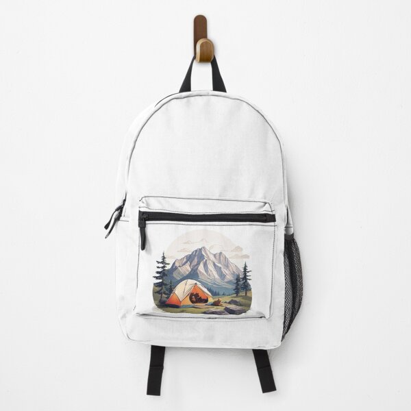 Item preview, Cozy Bear Tent Camping Mountain Badge designed and sold by No Talk Studio .