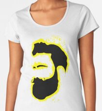 Man vector yellow and black silhouette Women's Premium T-Shirt