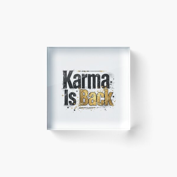 Item preview, Karma Is Back | Grunge Streetwear Typography designed and sold by Softlife by Harvir.